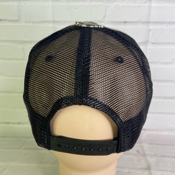 Cliff Raven Chief Skull Hardy Tattoo Embroidered Mesh Back Trucker Snapback Hat - Picture 5 of 8